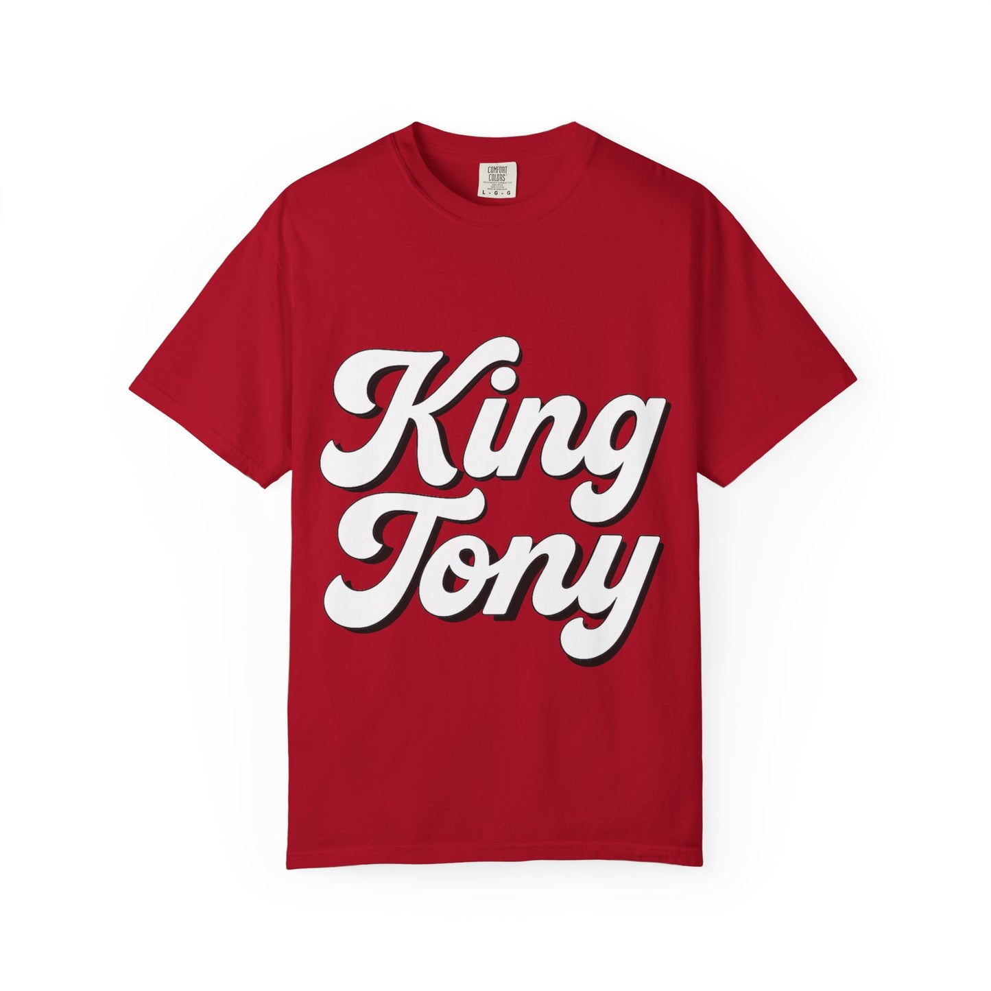 King Tony Script Logo T-Shirt – Unisex Streetwear Tee (White, Black, Mustard, Wine, Navy, Red)