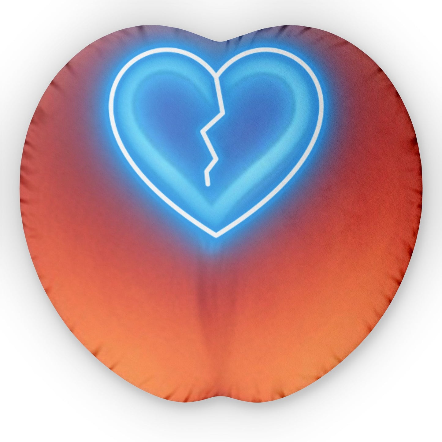 Peach Heart Shaped Pillow - Perfect for Romantic Decor, Gift for Loved Ones, Valentine's Day, Cozy Home Accents, Unique Present