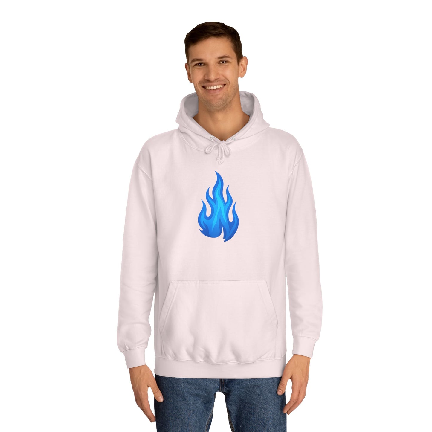 Blue Flame Emoji Hoodie – Bold Color Edition
