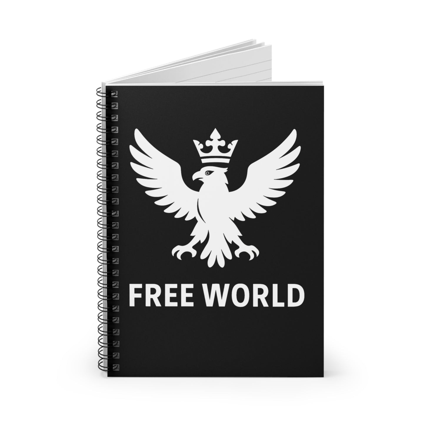 “Free World”  Spiral Notebook - Perfect for Entrepreneurs, Motivational Journal, Business Planner, Gift for Dreamers, Note-taking Essential