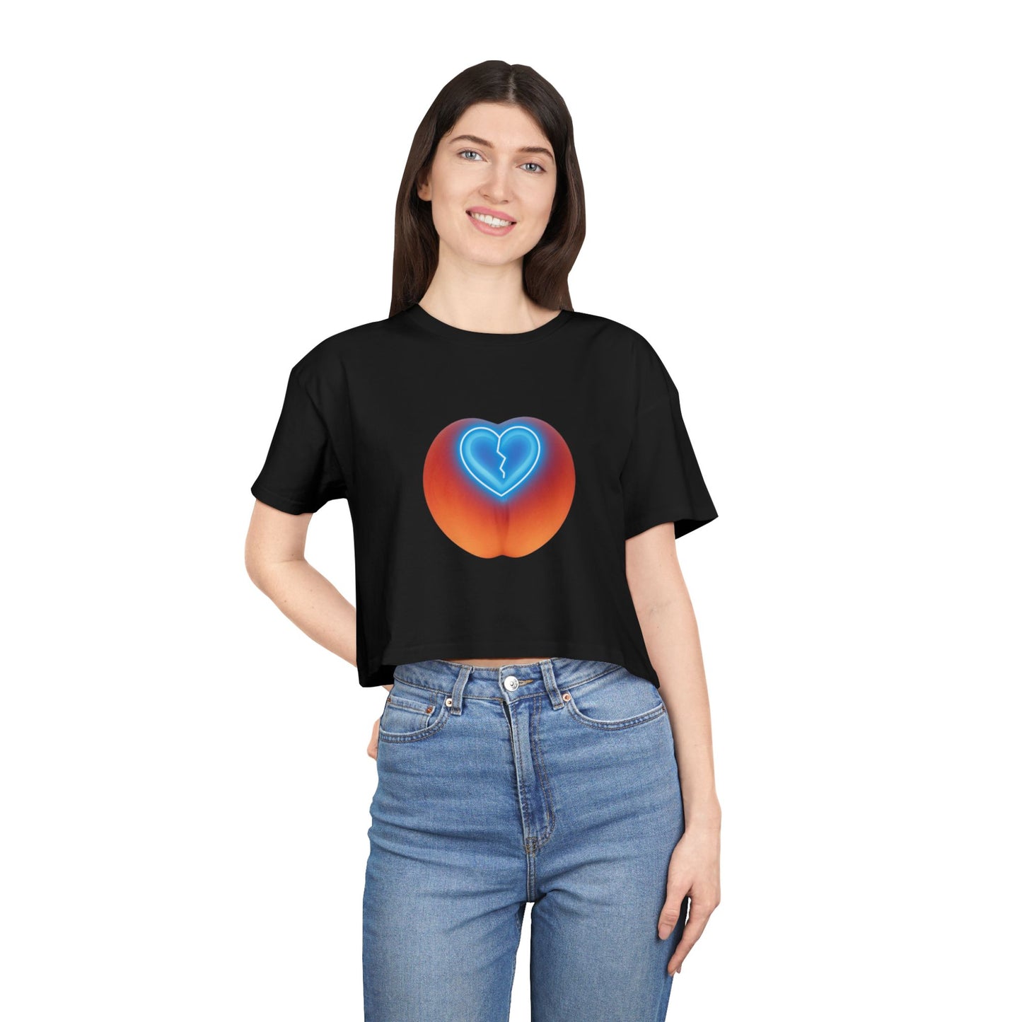 Heartbreaker Women's Crop Tee, Cute Summer Top, Trendy Graphic Shirt, Gift for Her, Valentine's Day Outfit
