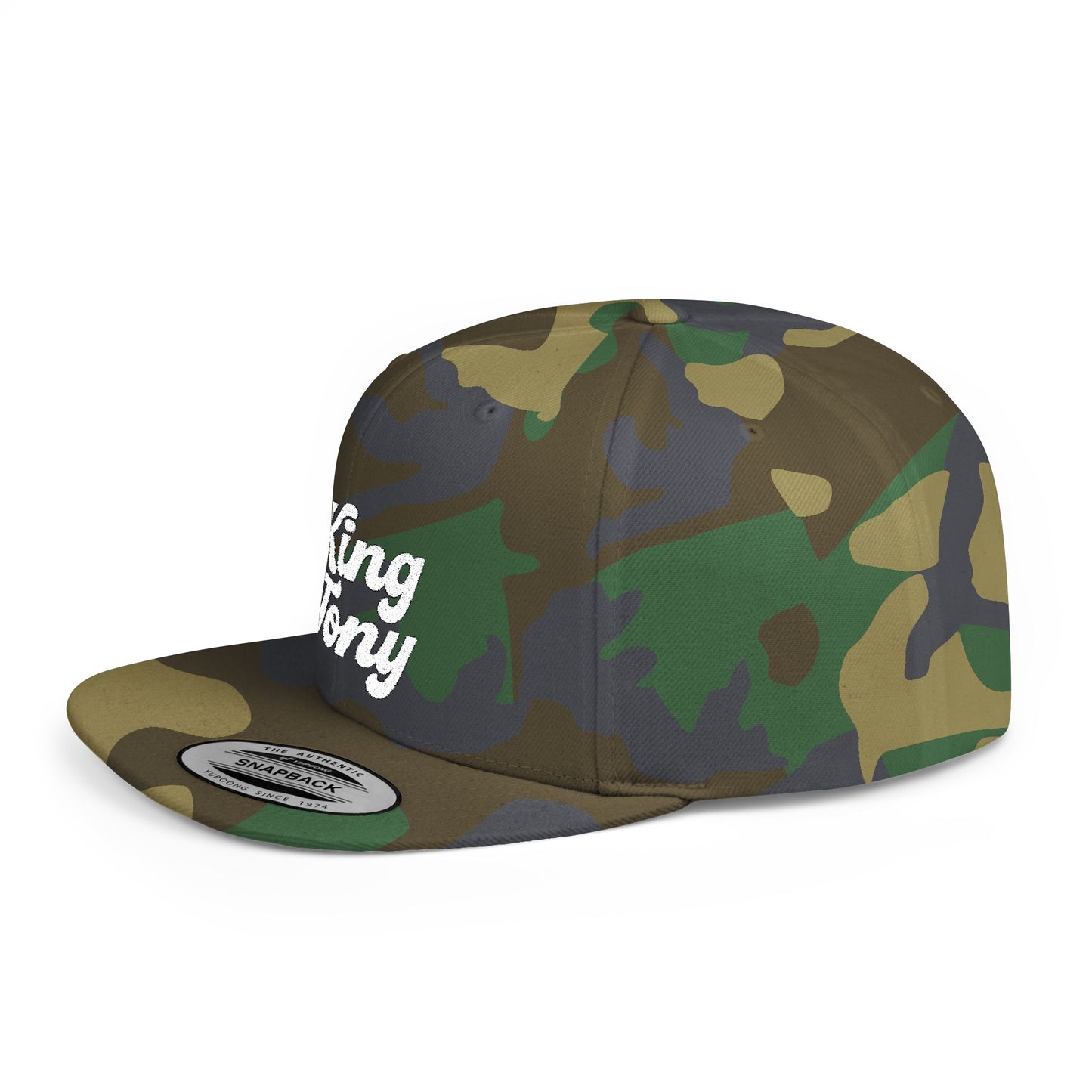 King Tony Camo White Bill Snapback