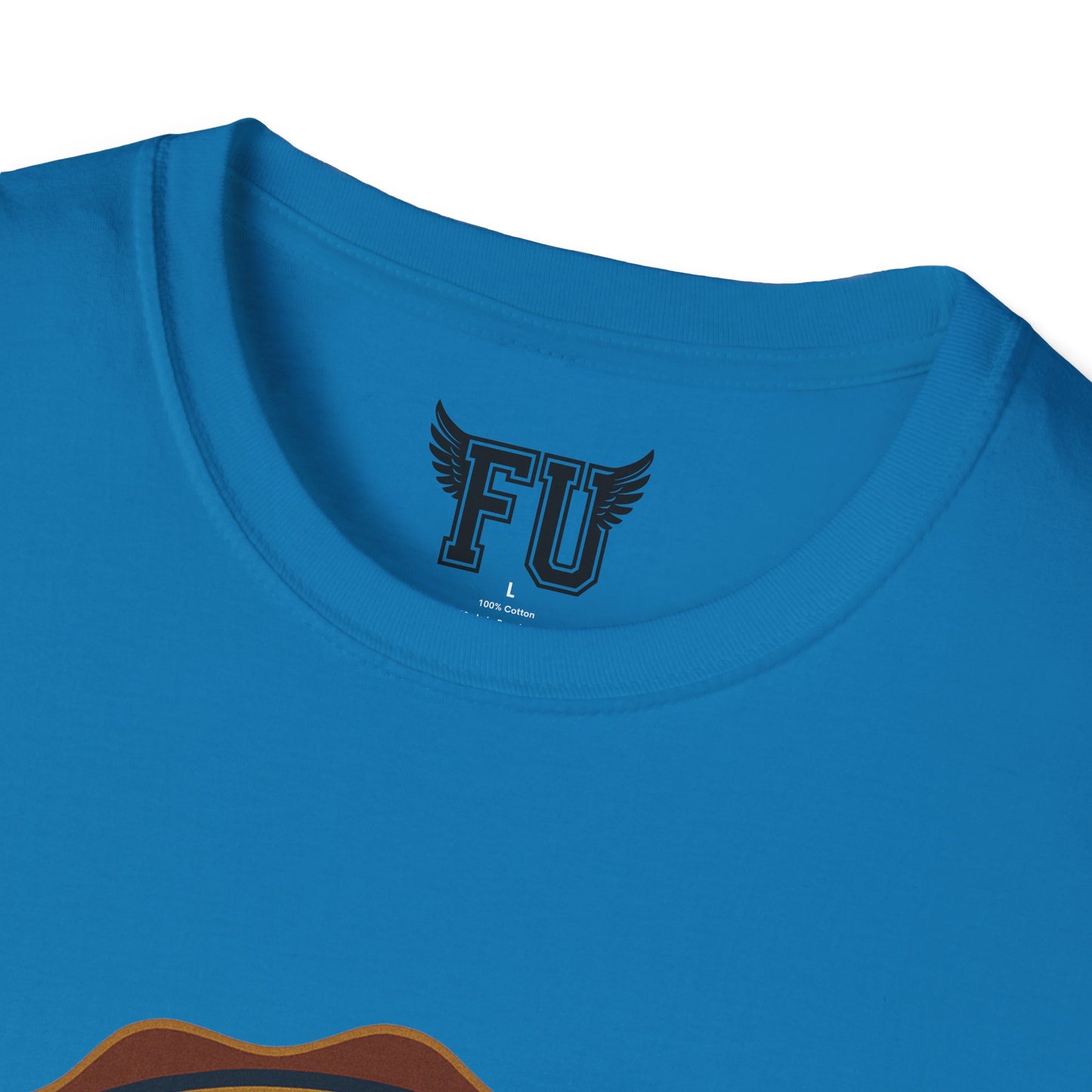Unisex Softstyle T-Shirt with FLI University Crest, College Tee