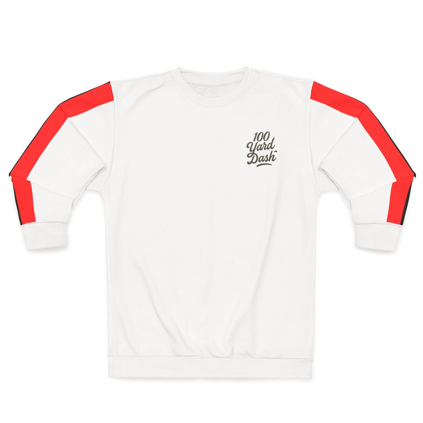 White Heat – Striped Sleeve Unisex Sweatshirt