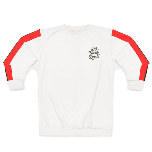 White Heat – Striped Sleeve Unisex Sweatshirt