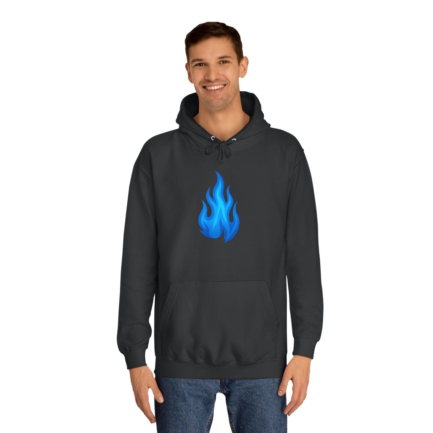 Blue Flame Emoji Hoodie – Bold Color Edition