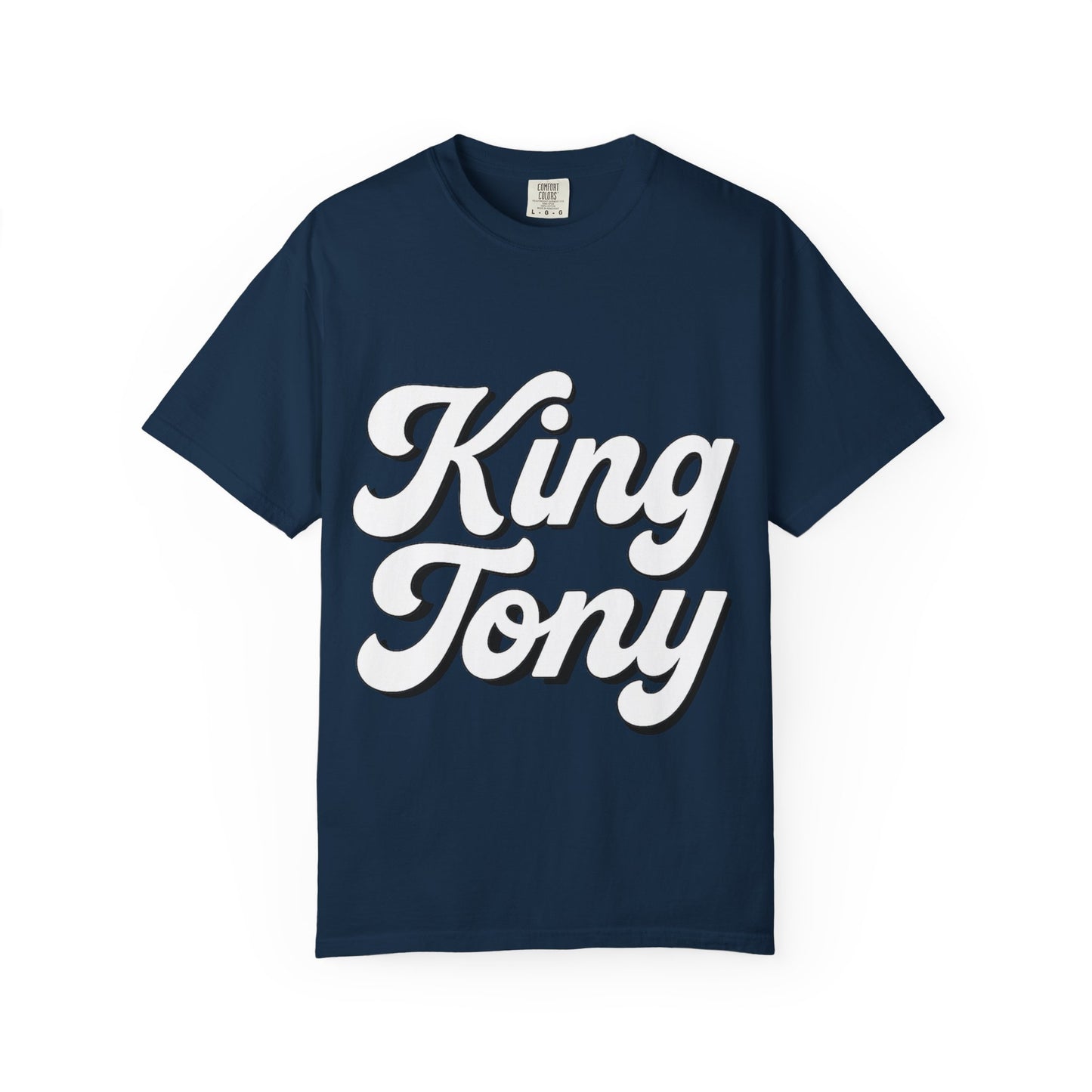 King Tony Script Logo T-Shirt – Unisex Streetwear Tee (White, Black, Mustard, Wine, Navy, Red)