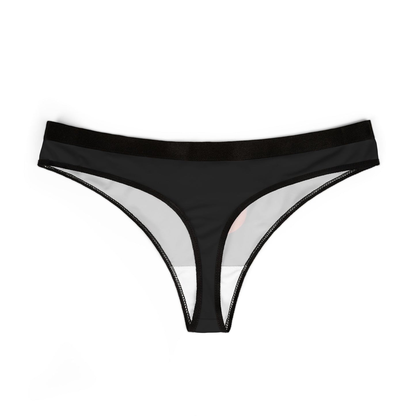 Black Peach Heart Women's Thongs
