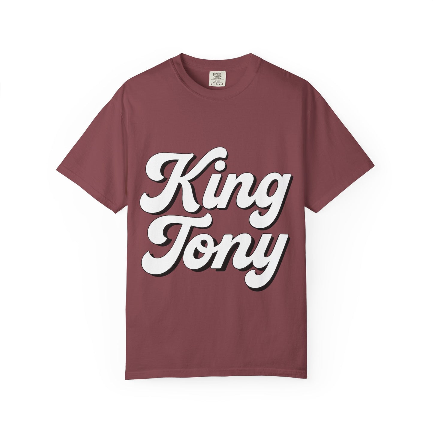 King Tony Script Logo T-Shirt – Unisex Streetwear Tee (White, Black, Mustard, Wine, Navy, Red)