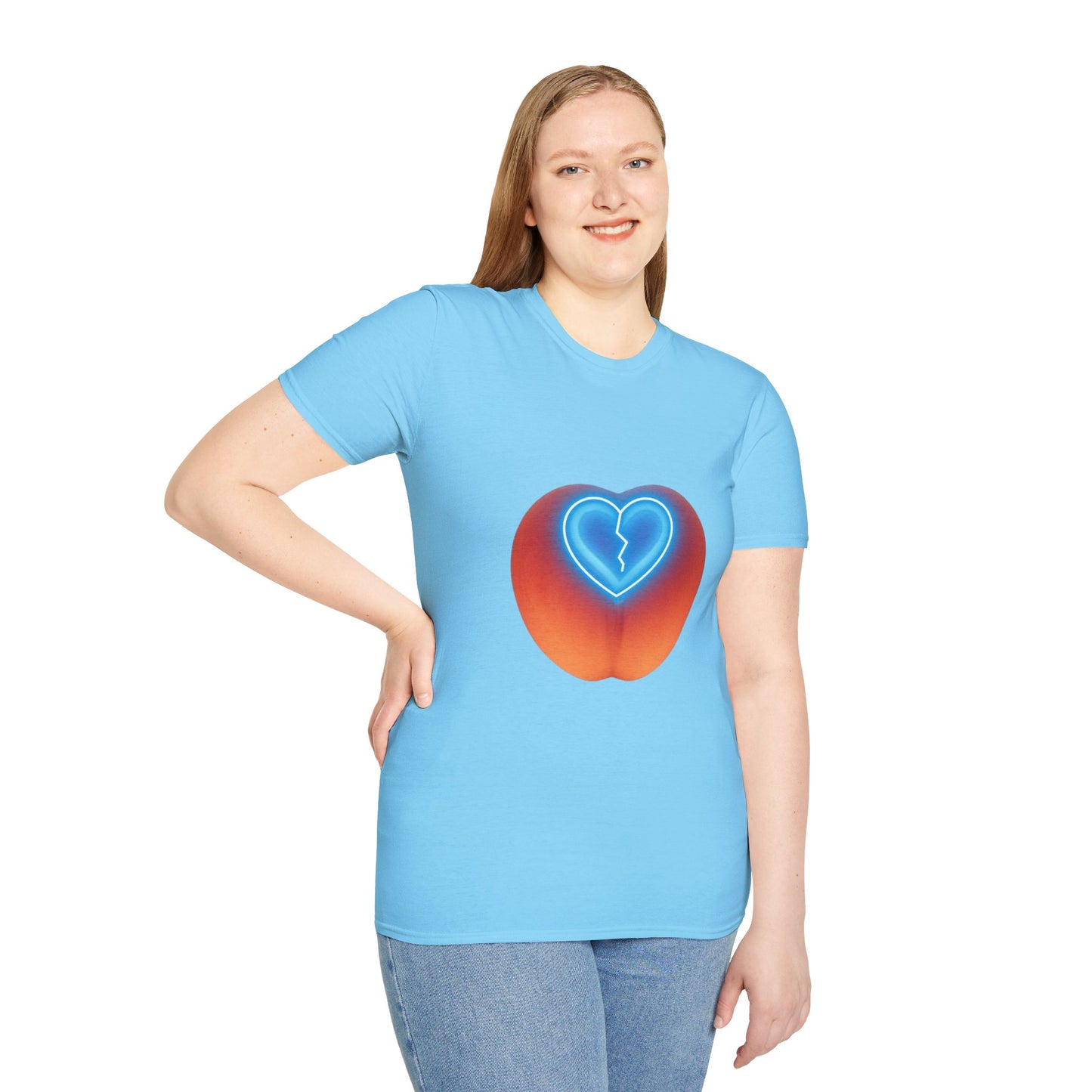 🍑 Peach Broken Heart Logo T-Shirt