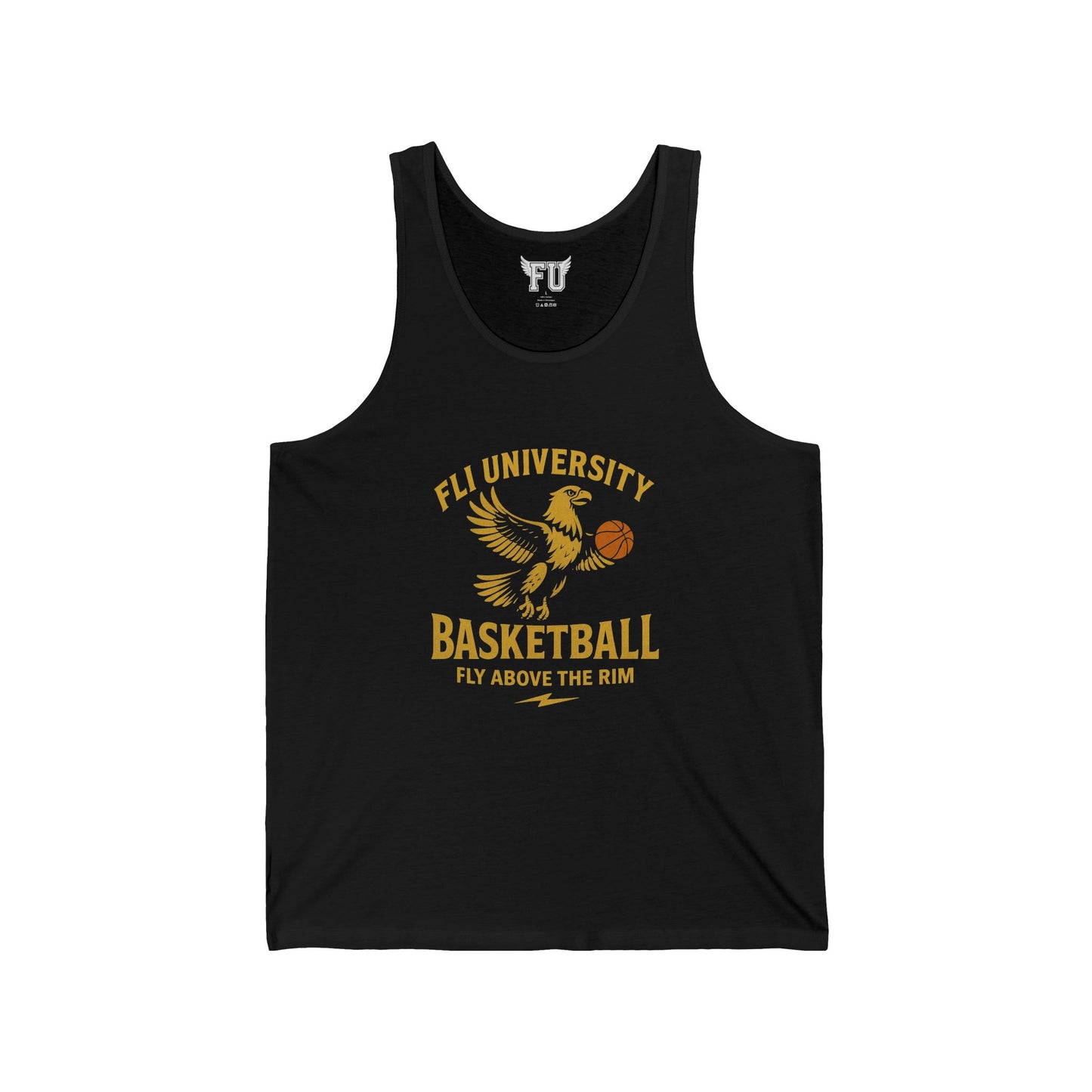FLI University “Above the Rim” Basketball Tank Top – Black & Navy