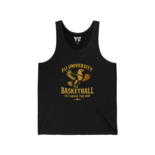 FLI University “Above the Rim” Basketball Tank Top – Black & Navy
