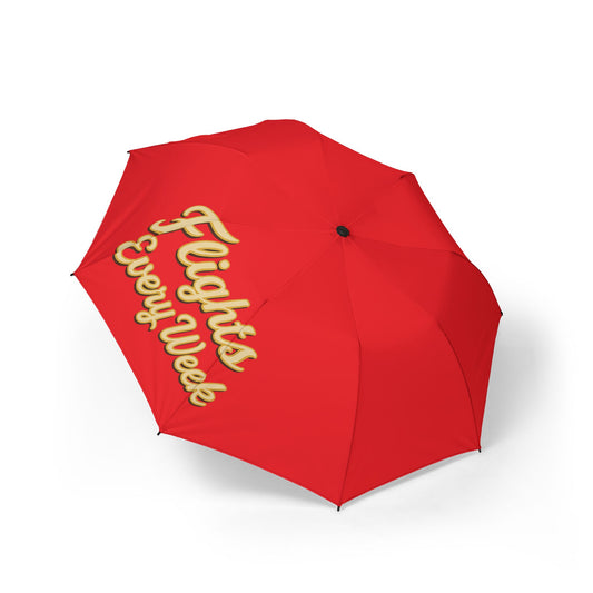 Flights Semi-Automatic Umbrella, Stylish Rain Gear, Gift for Entrepreneurs, Black Folding Umbrella, Urban Lifestyle Accessory