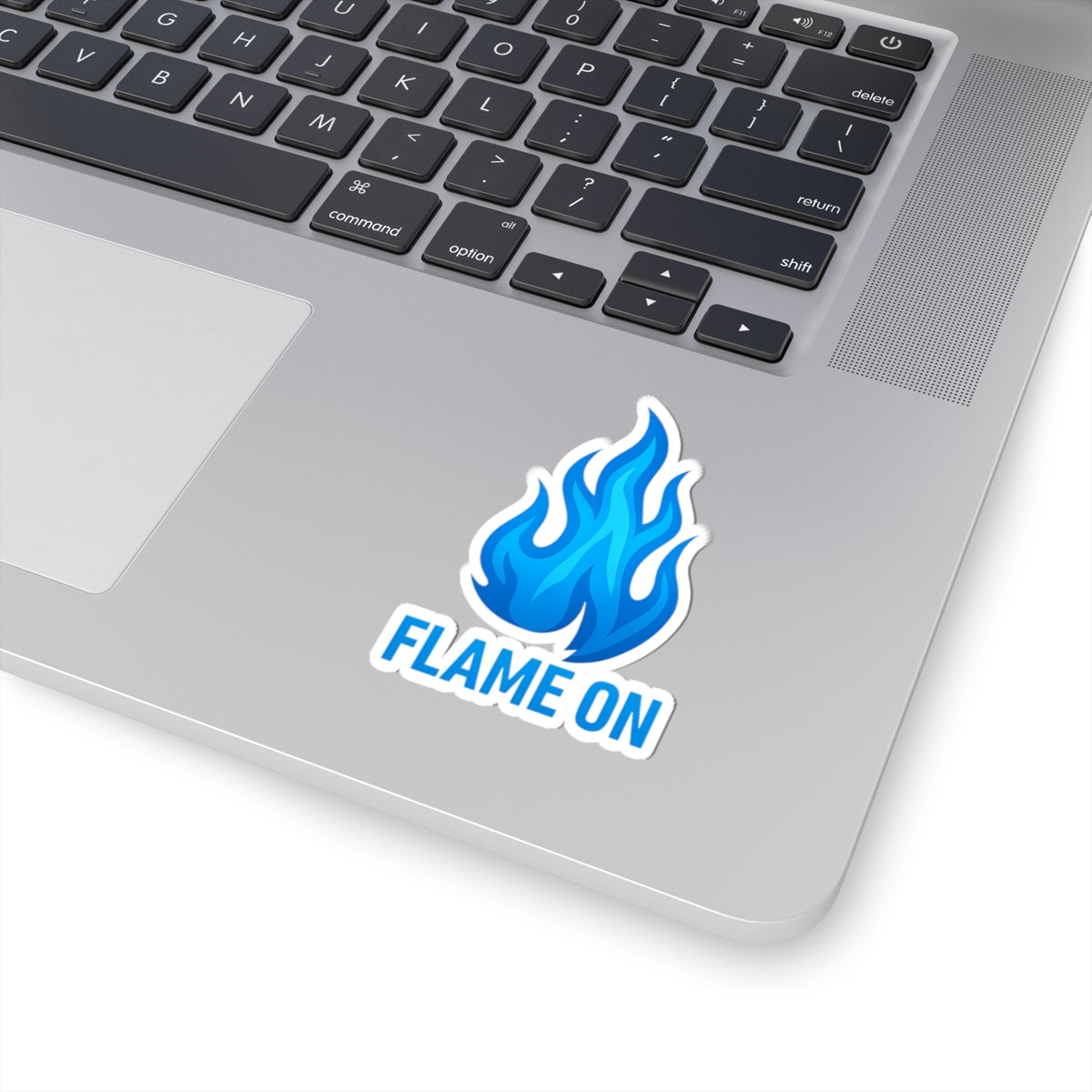 Flame On Blue Flame Emoji Vinyl Sticker – Kiss-Cut Glossy Finish