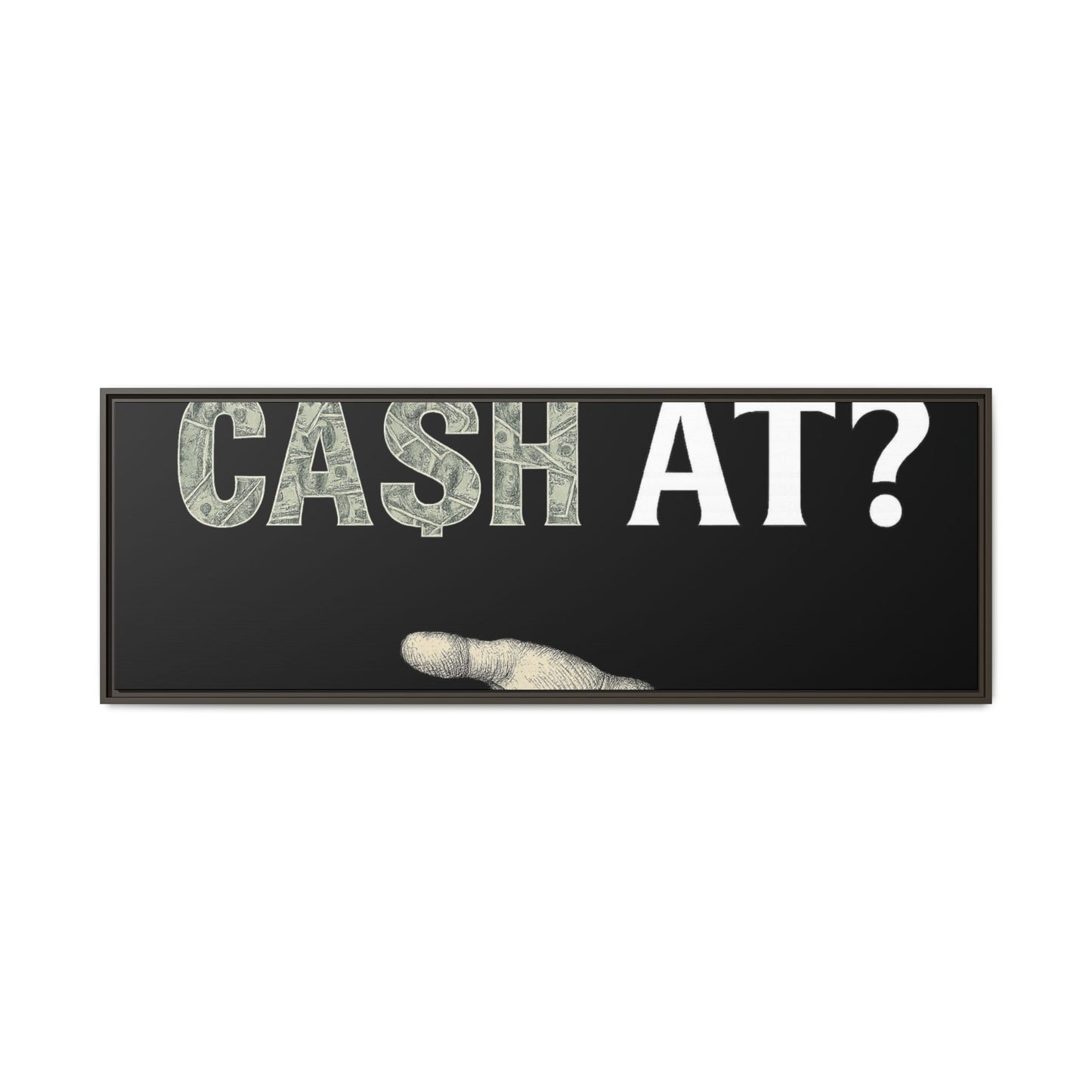 Framed Wall Art - Where My Cash At?, Money Decor, Funny Home Accent, Gift for Friends, Financial Humor