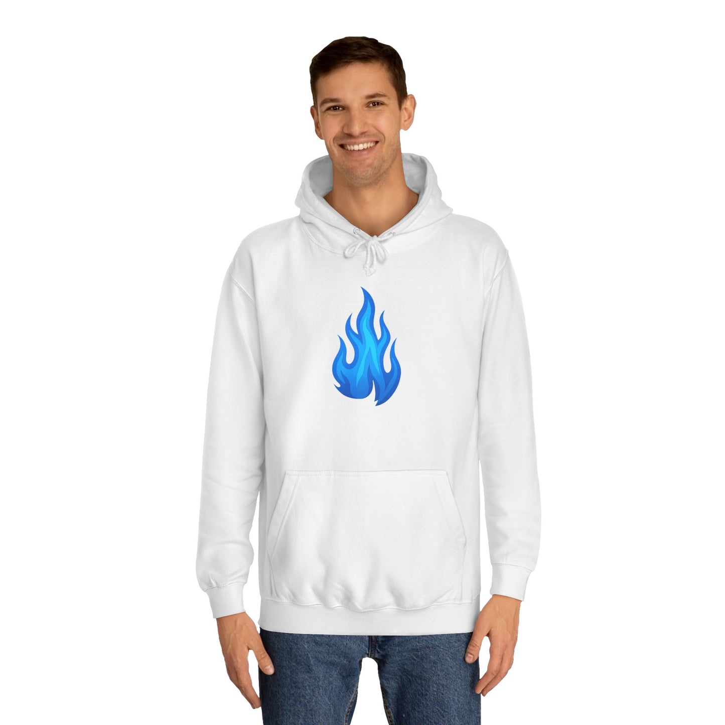 Blue Flame Emoji Hoodie – Bold Color Edition