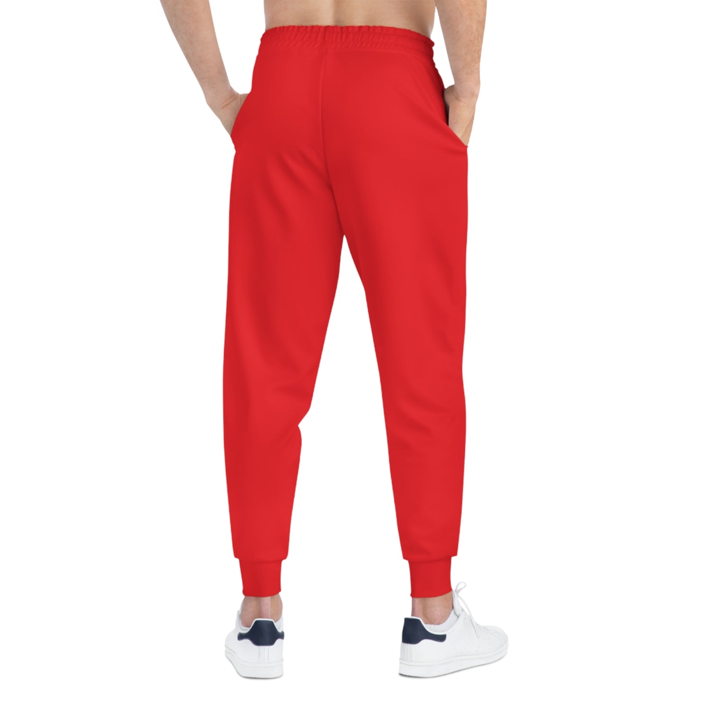 Menacing Eyes Red Joggers – Standout Hustle Edition