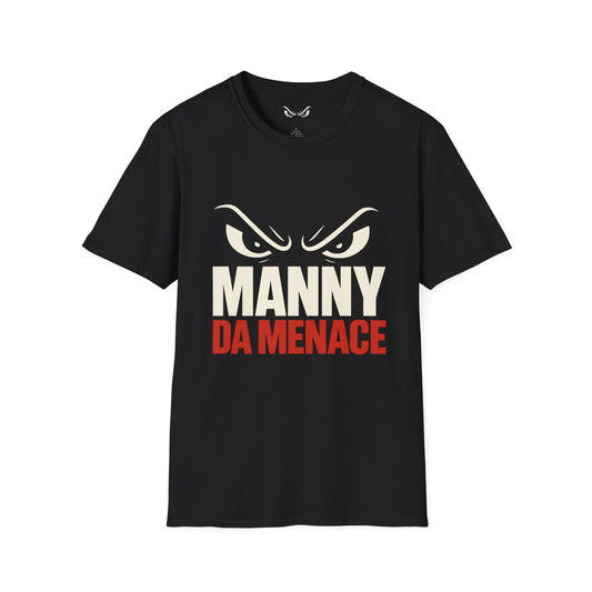 Manny Da Menace Tee – Official Menacing Eyes Edition (Black)