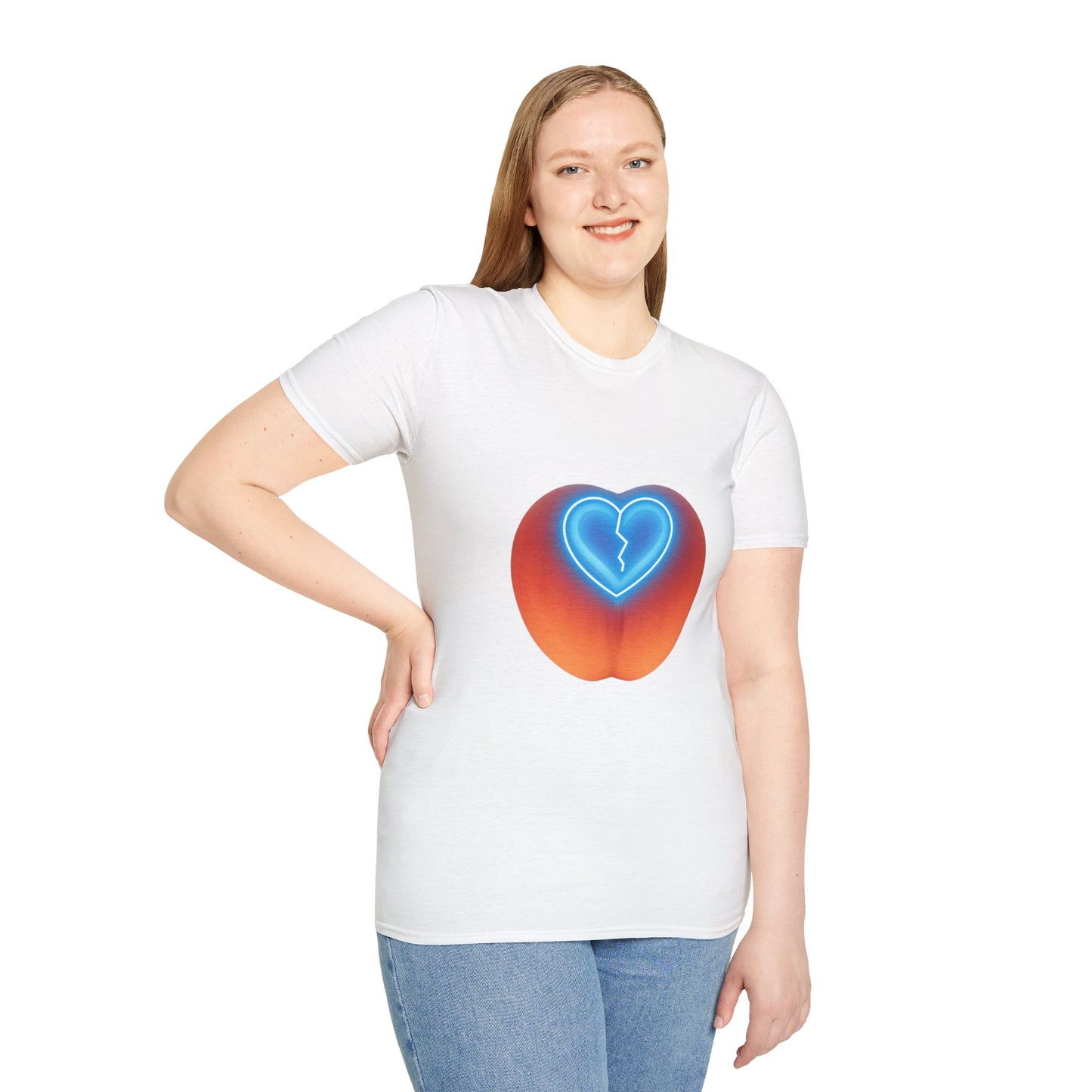 🍑 Peach Broken Heart Logo T-Shirt