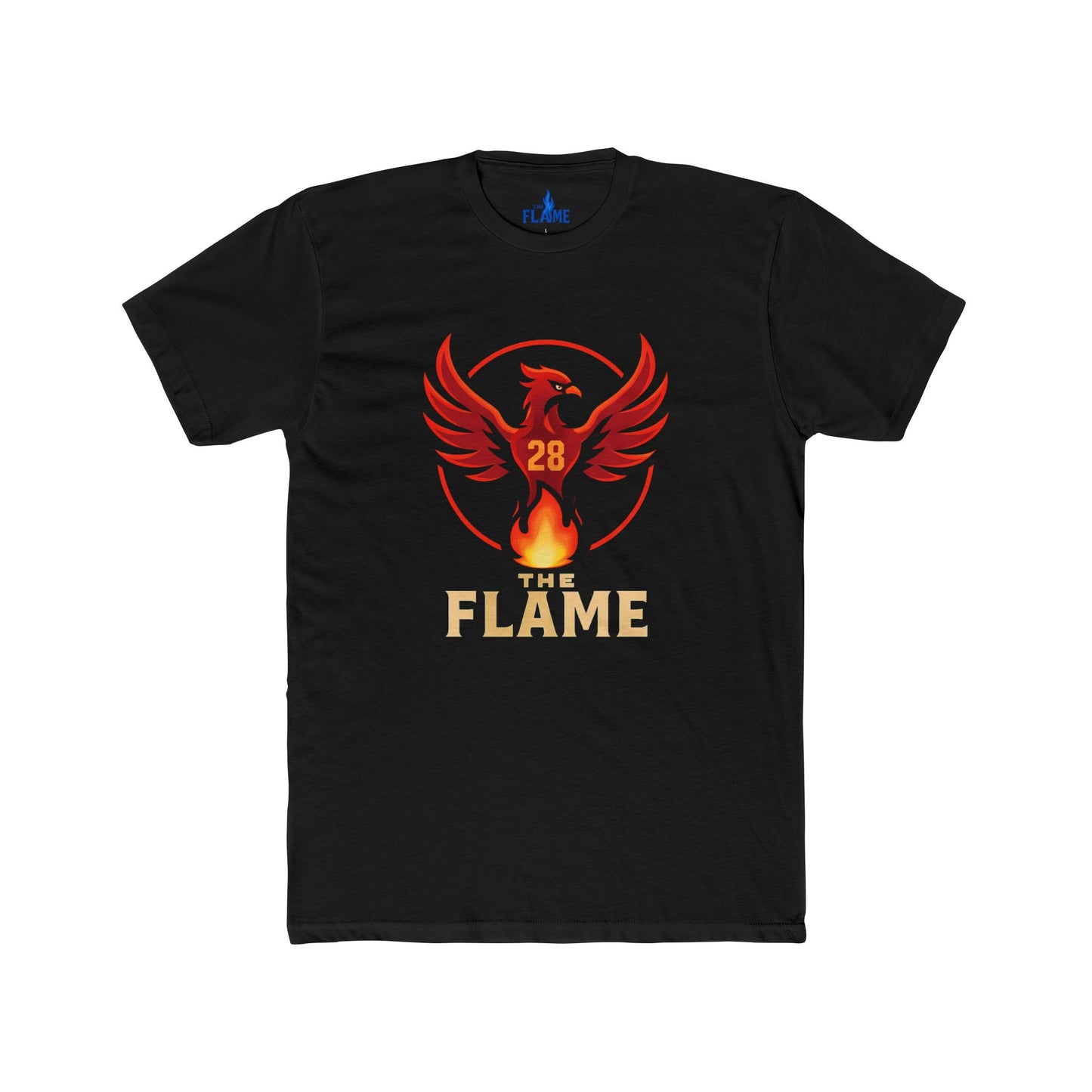 Red Phoenix Flame Bird #28 Unisex Cotton Tee | Bold Athletic Graphic