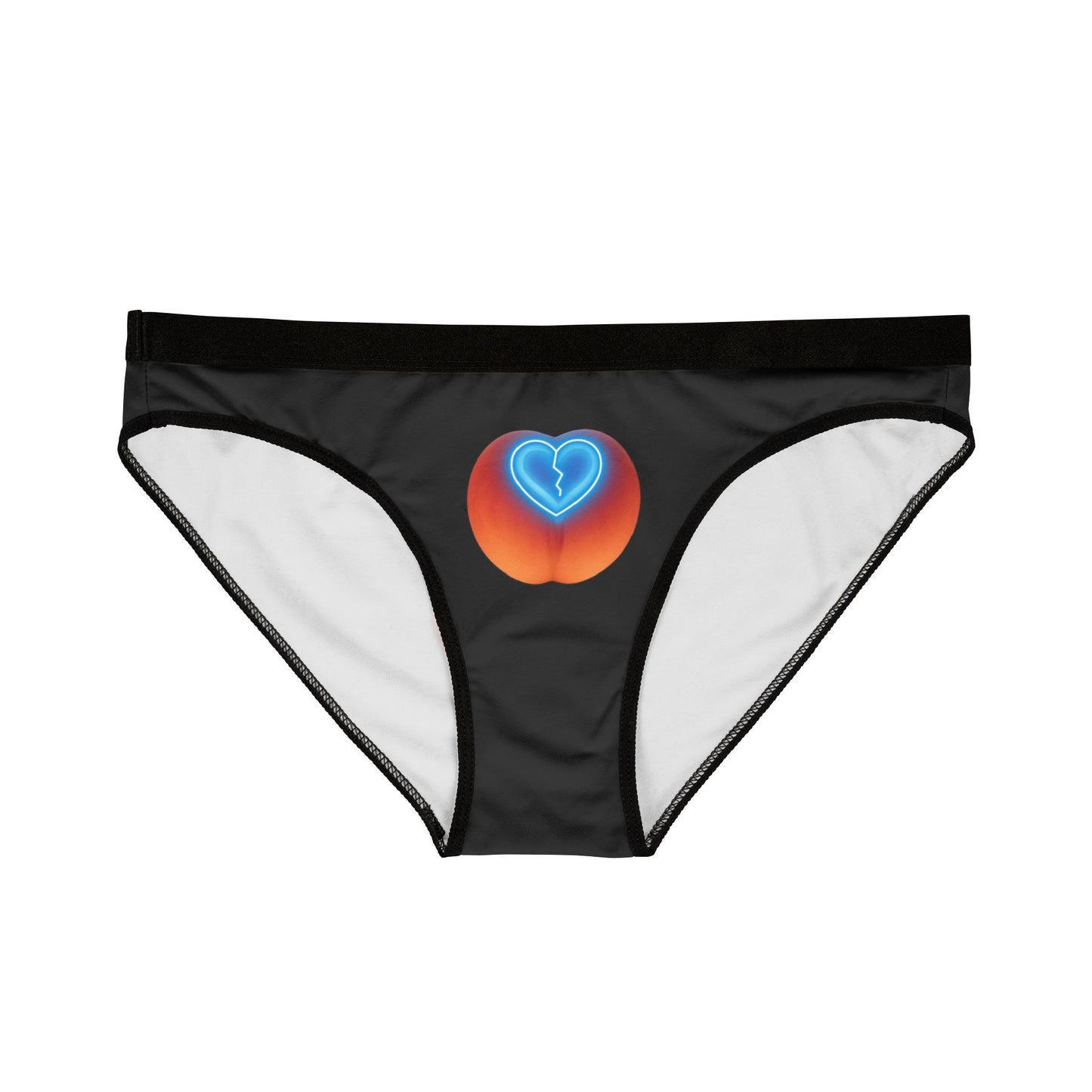 Black Peach Heart-Graphic Women's Underwear