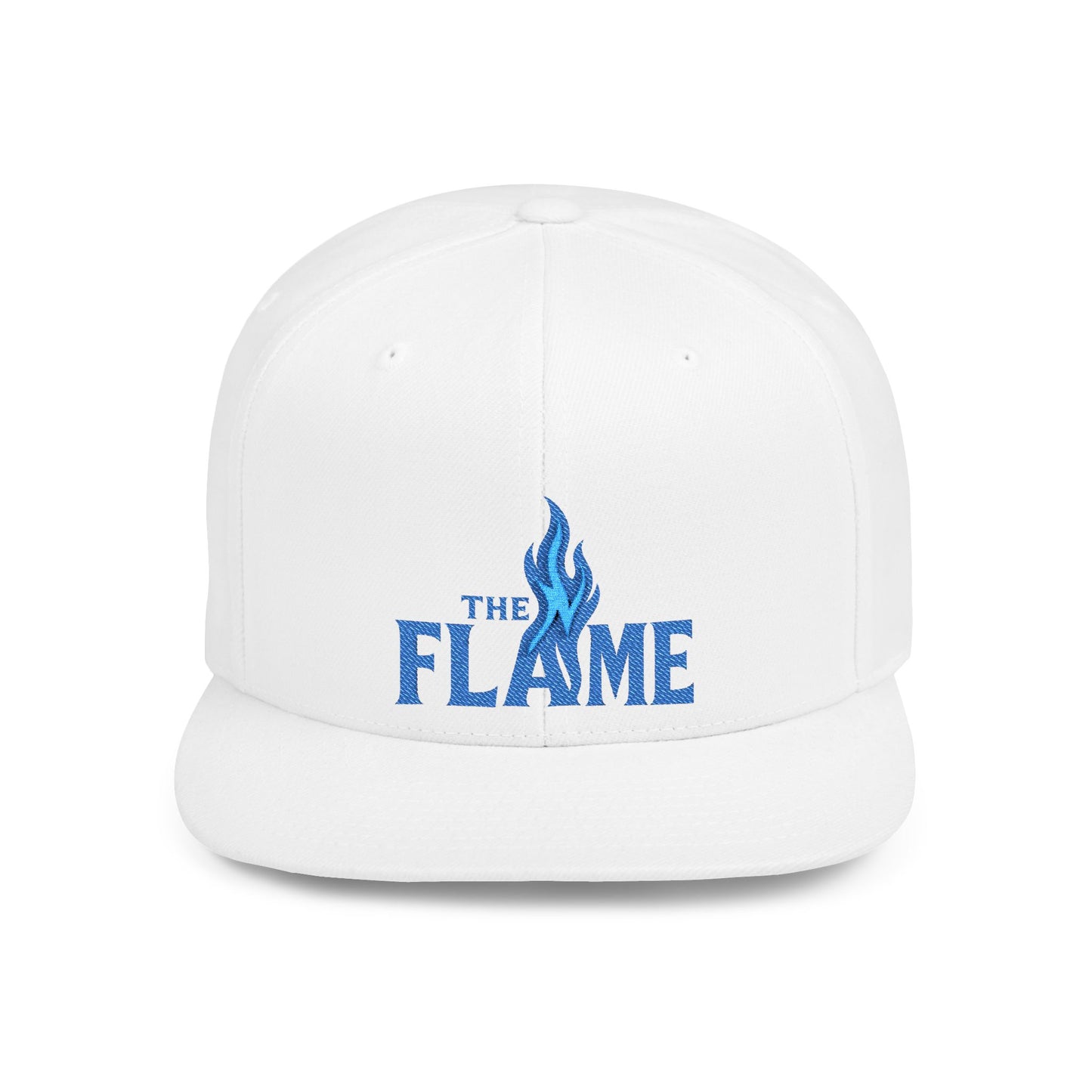 The Flame Snapback Hat – Blue Font Edition