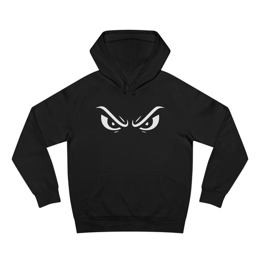 Menacing Eyes Classic Hoodie – Red, Black & White