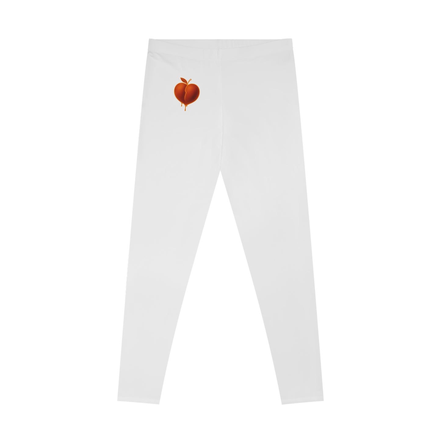 Dripping Peach Heart Stretchy Leggings – Soft Yoga Pants, Fitness Apparel, Everyday Style