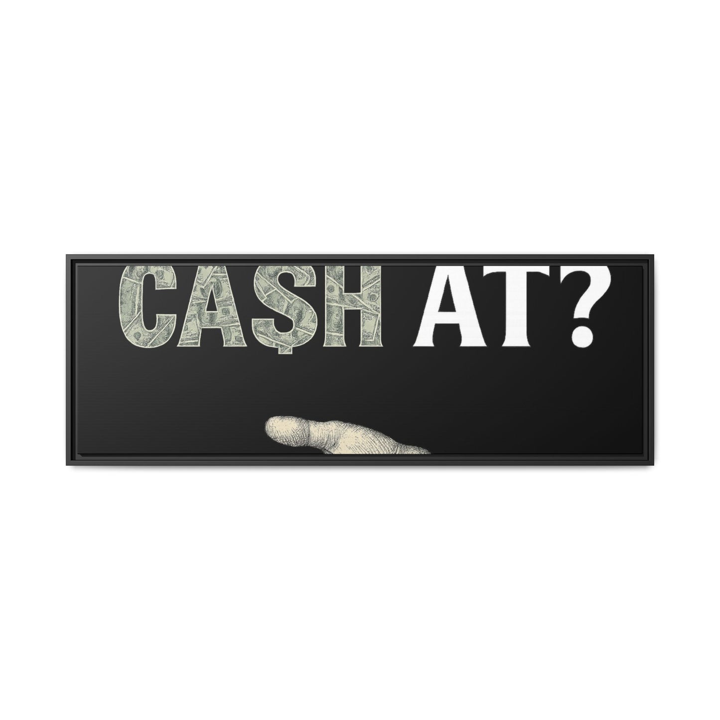 Framed Wall Art - Where My Cash At?, Money Decor, Funny Home Accent, Gift for Friends, Financial Humor