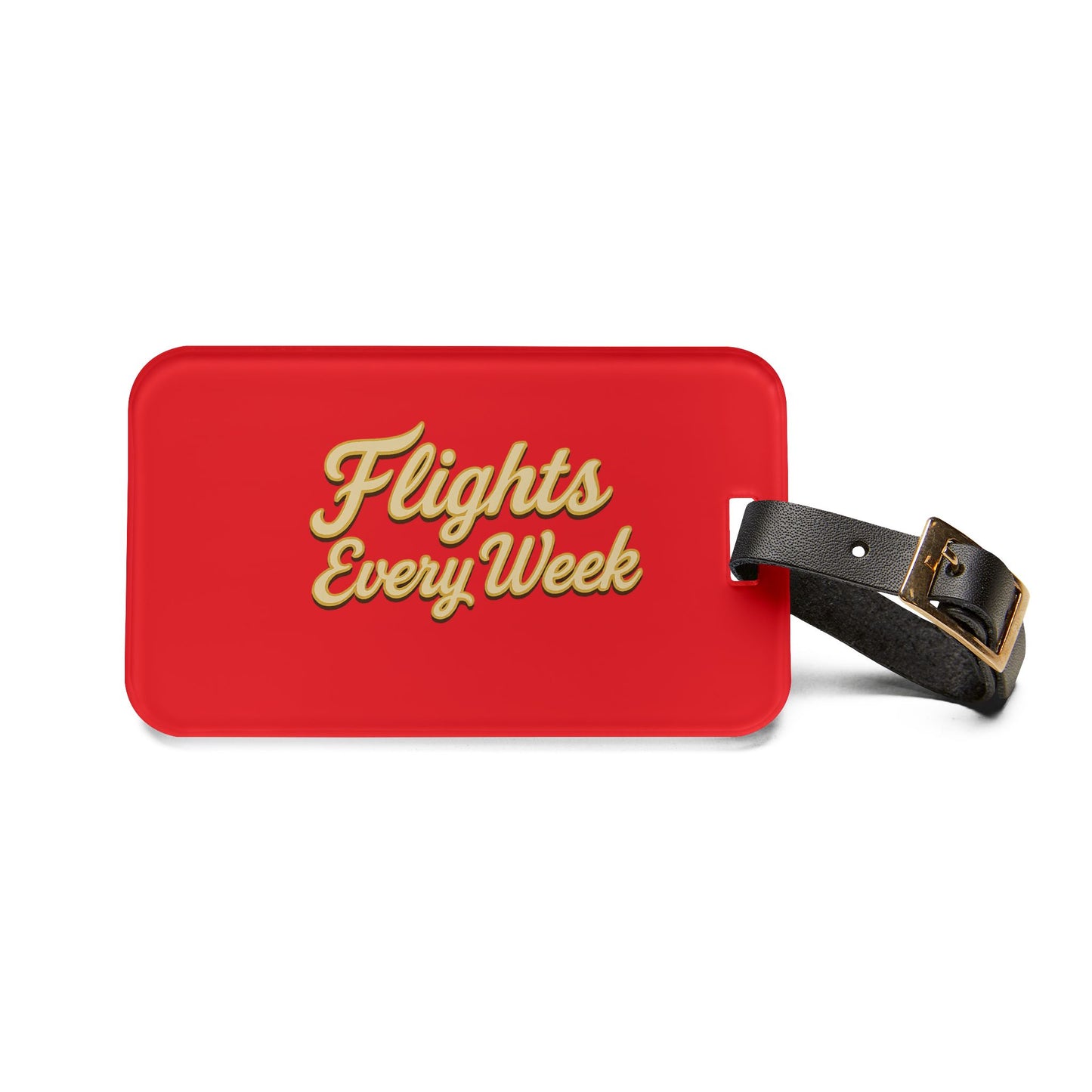Stylish Luggage Tag | Perfect Travel Accessory | Flights Every Week Design | Gifts for Travelers