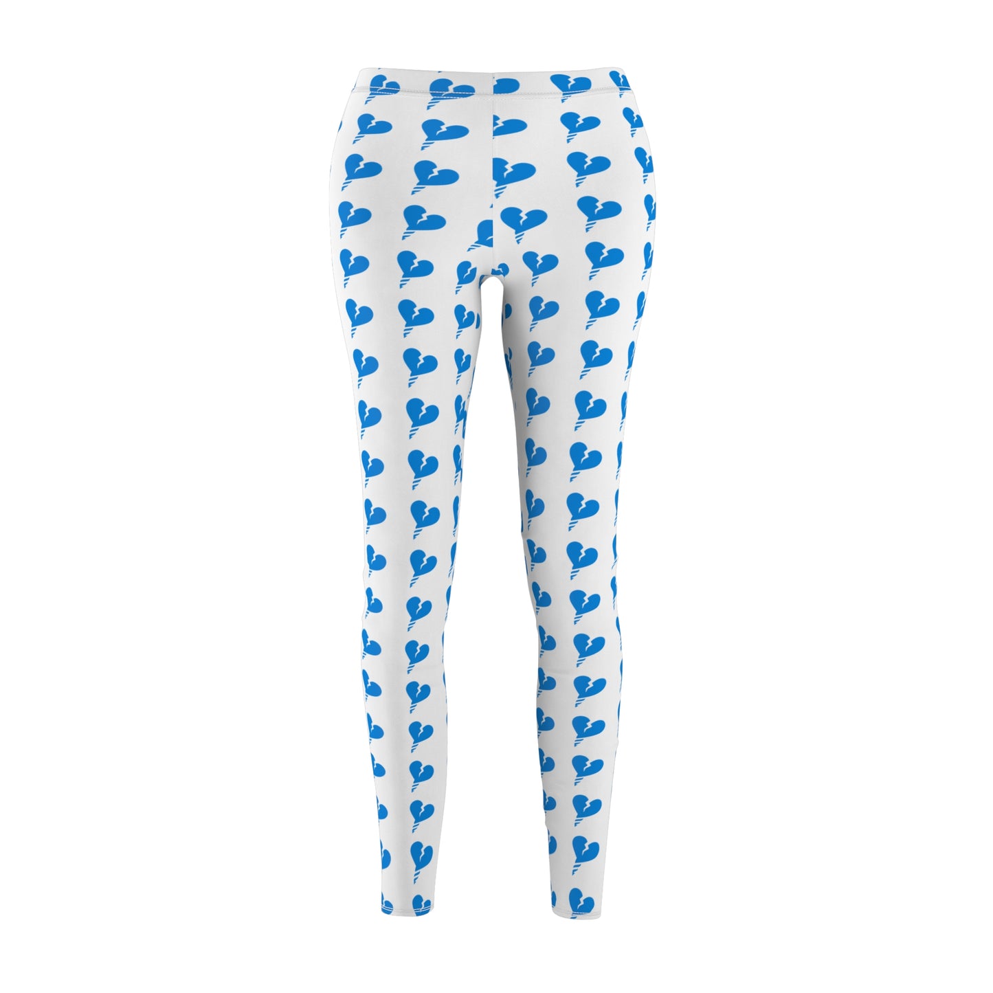 White Drill Pattern Women's Casual Leggings, Cute Workout Pants, Trendy AOP Leggings, Summer Fashion, Cozy Athleisure Wear