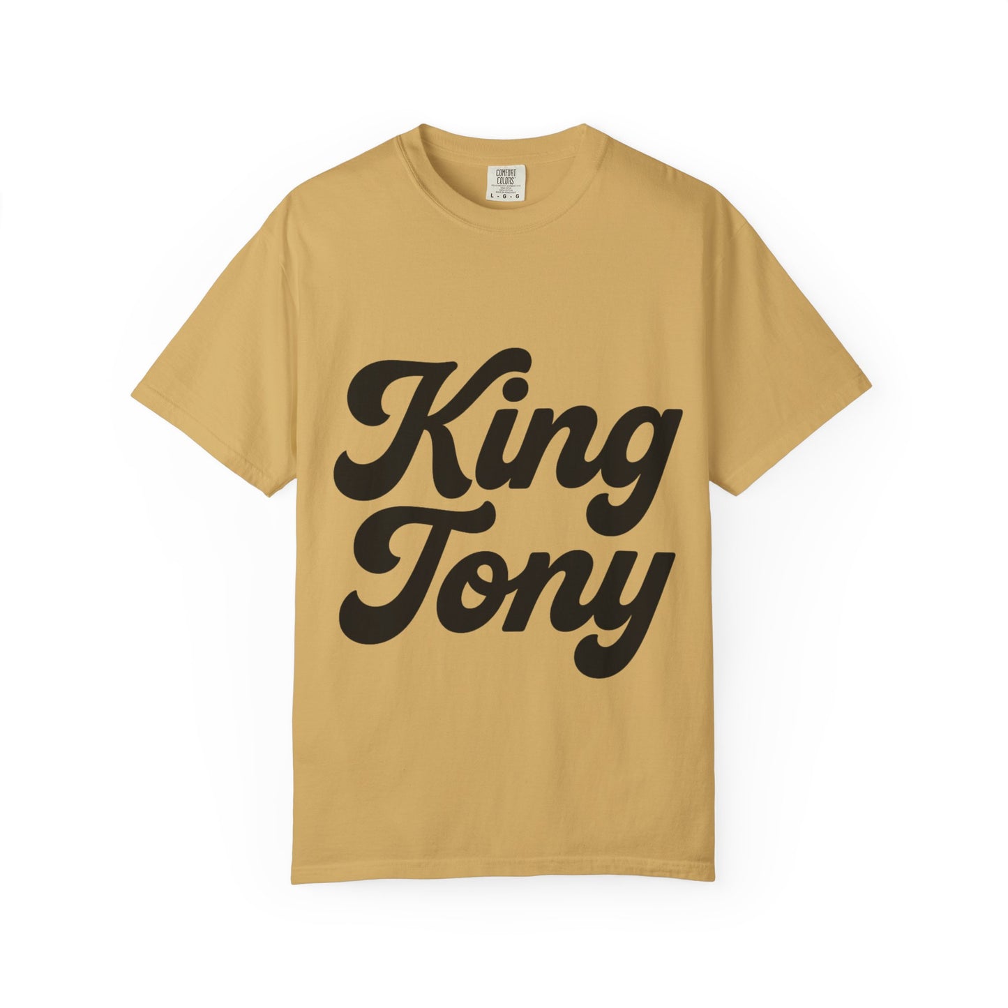 King Tony Script Logo T-Shirt – Unisex Streetwear Tee (White, Black, Mustard, Wine, Navy, Red)