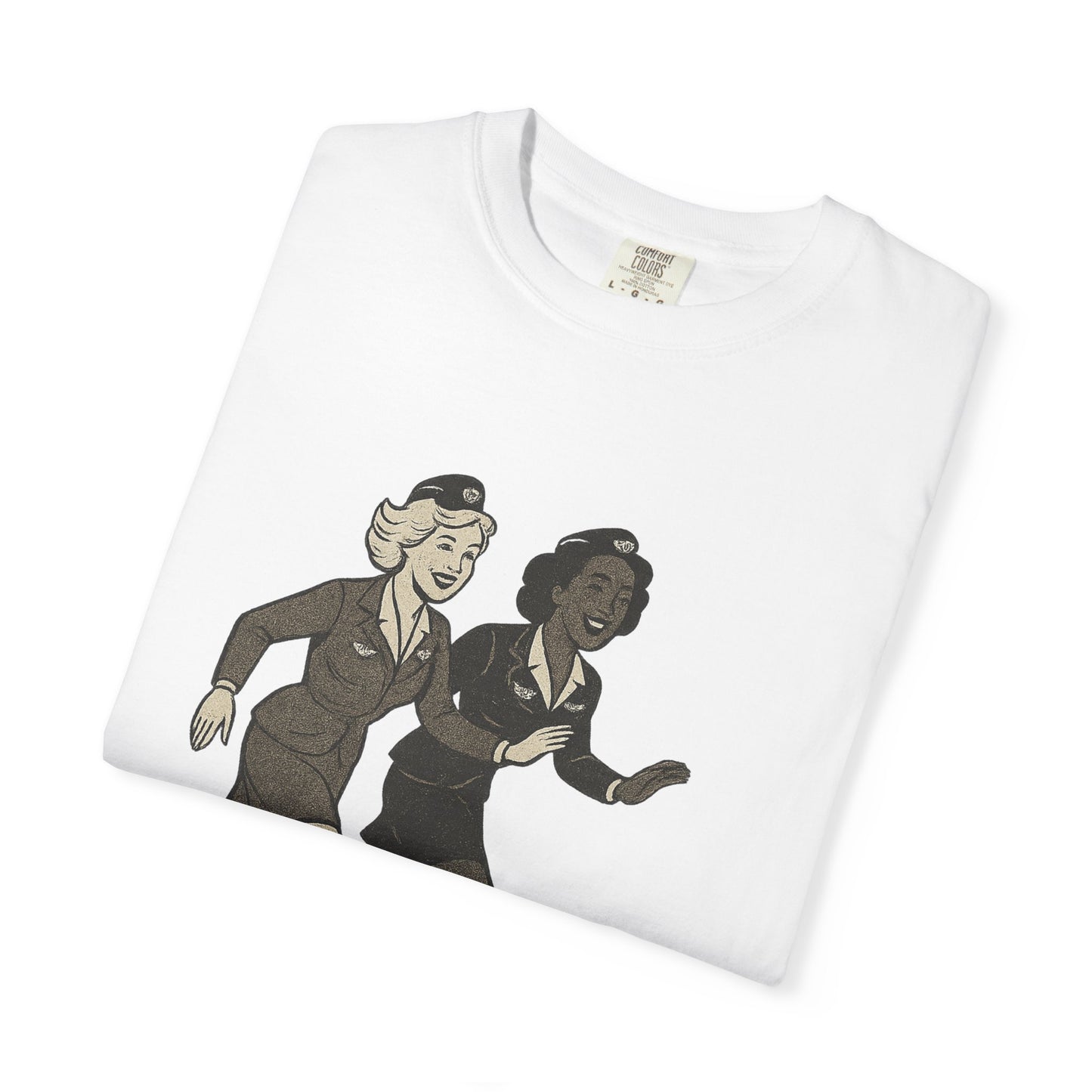 Flights Every Week – Vintage Stewardess Graphic Tee (Comfort Colors 1717)