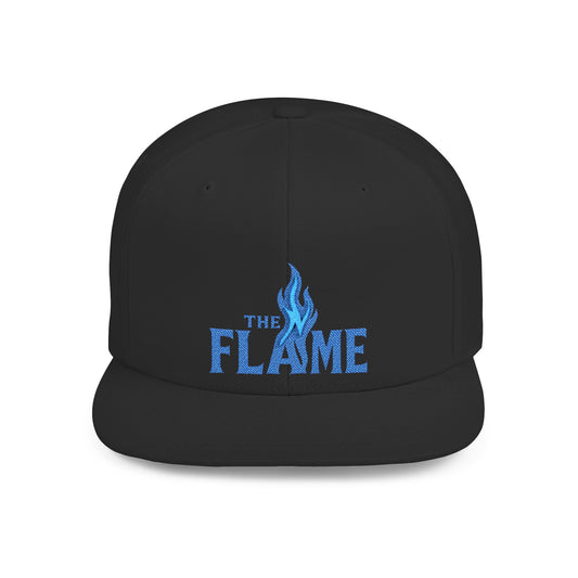 The Flame Snapback Hat – Blue Font Edition