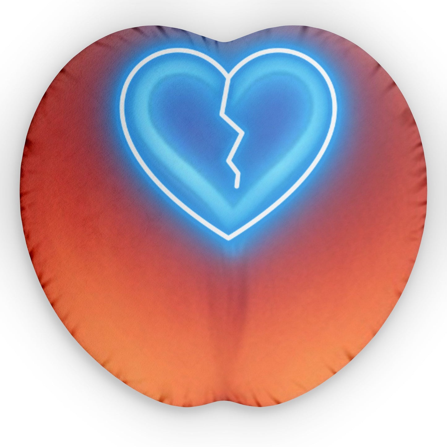 Peach Heart Shaped Pillow - Perfect for Romantic Decor, Gift for Loved Ones, Valentine's Day, Cozy Home Accents, Unique Present