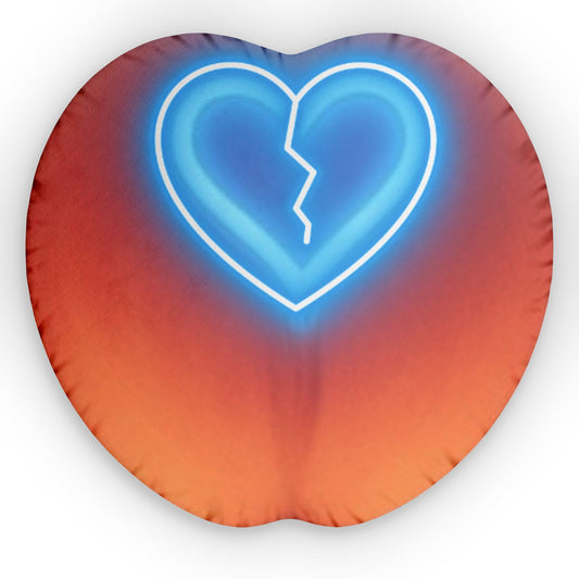 Peach Heart Shaped Pillow - Perfect for Romantic Decor, Gift for Loved Ones, Valentine's Day, Cozy Home Accents, Unique Present