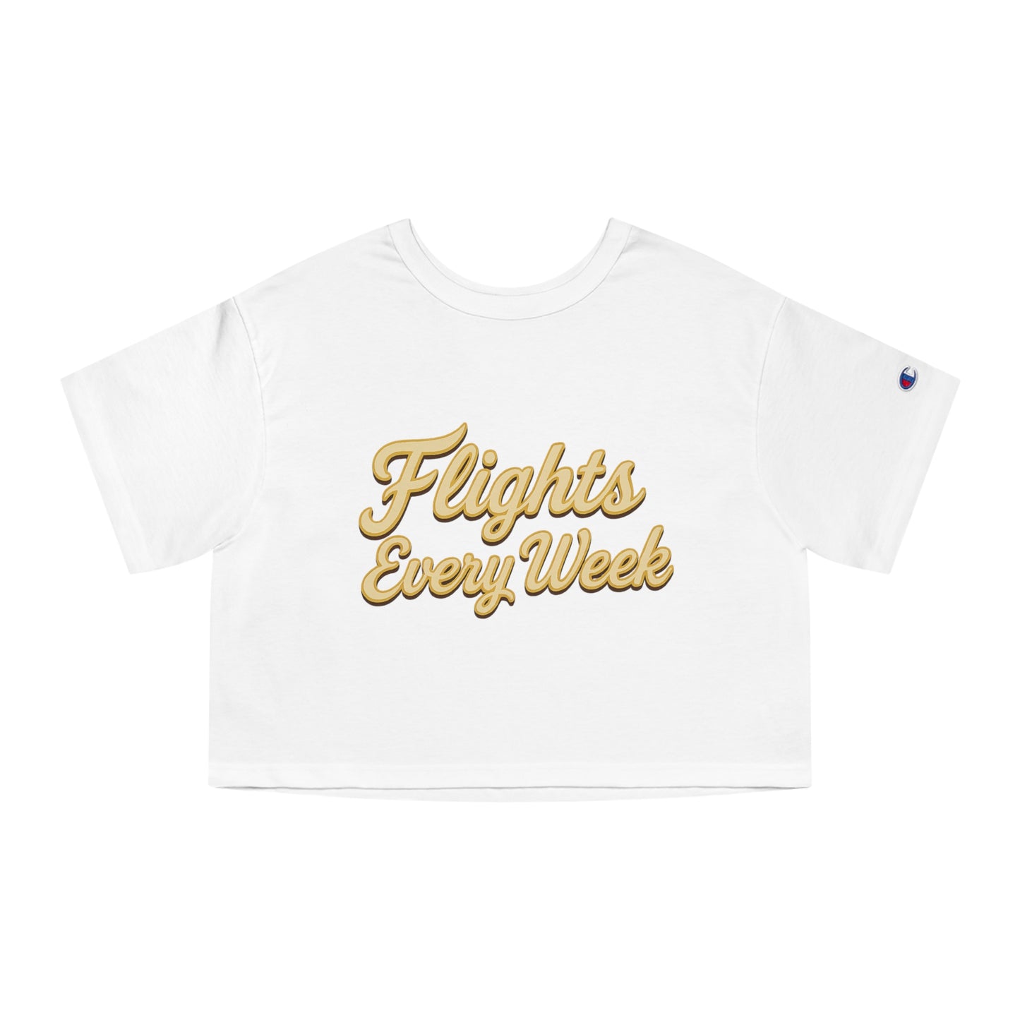 “Flights Every Week” Cropped Streetwear Tee – Champion Edition