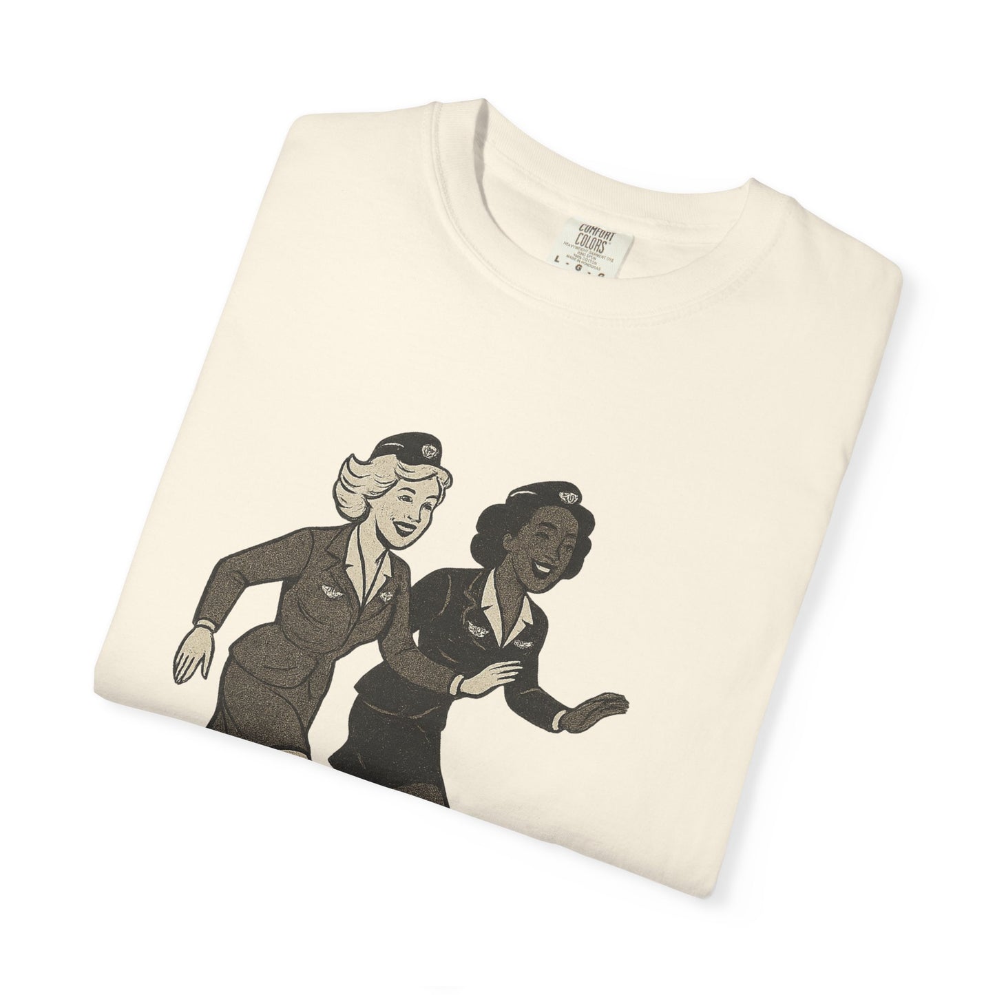 Flights Every Week – Vintage Stewardess Graphic Tee (Comfort Colors 1717)