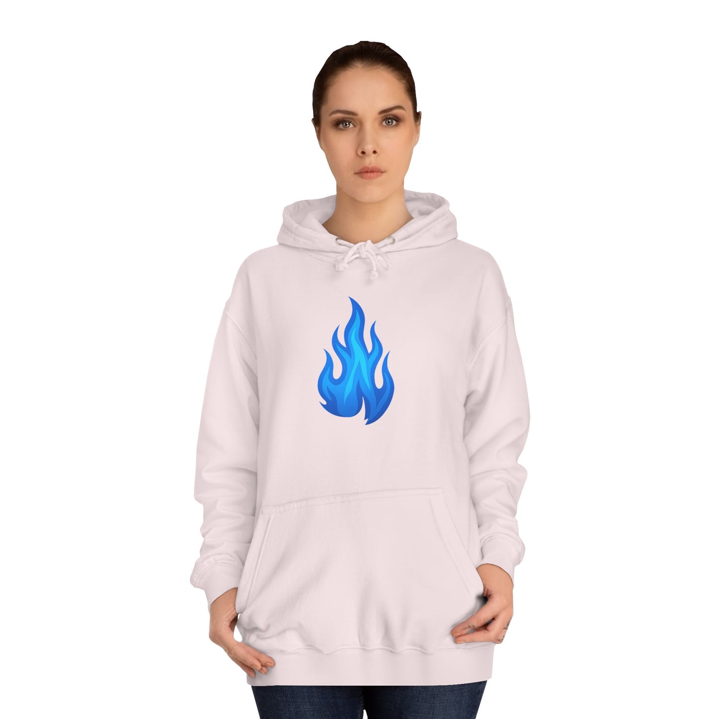 Blue Flame Emoji Hoodie – Bold Color Edition