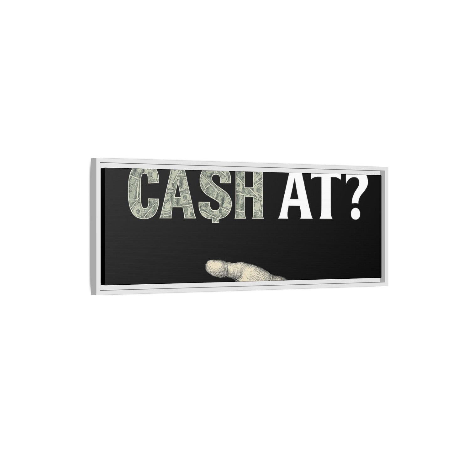 Framed Wall Art - Where My Cash At?, Money Decor, Funny Home Accent, Gift for Friends, Financial Humor