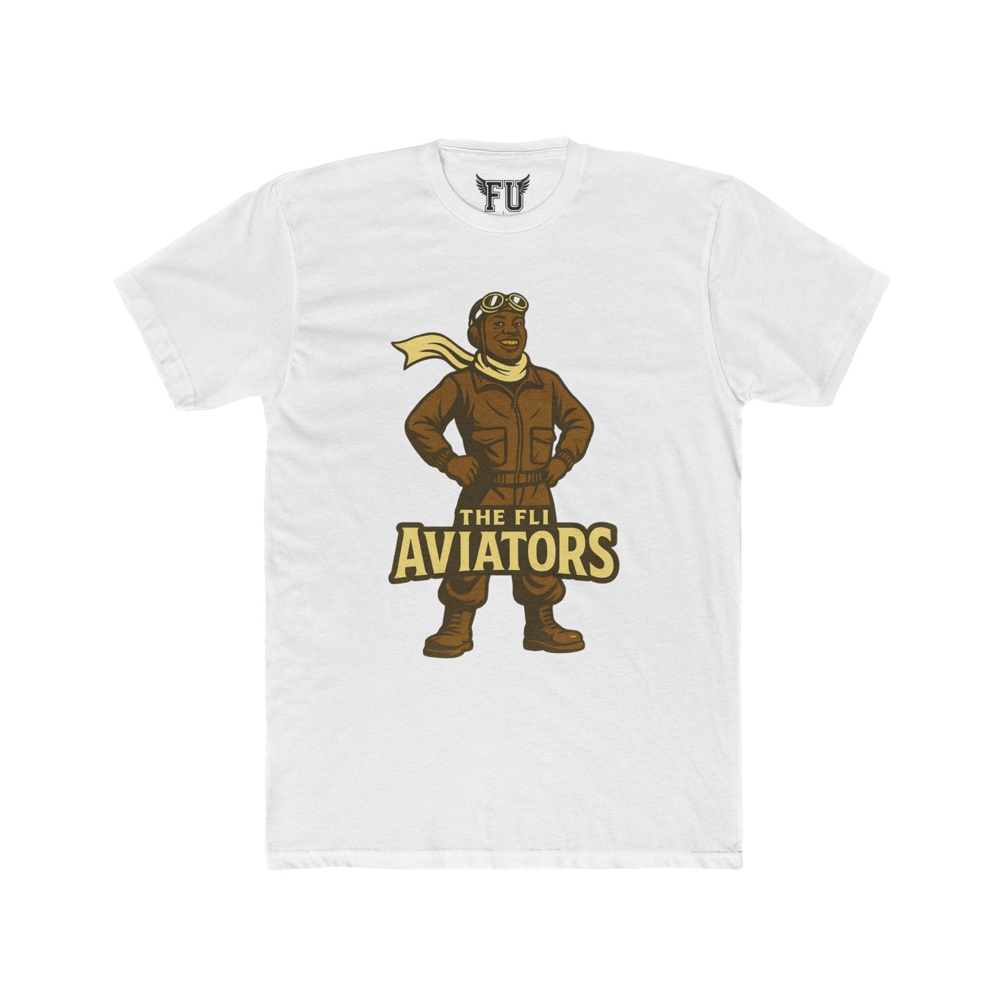 Fli University Aviators Mascot Tee – Retro Bomber Design