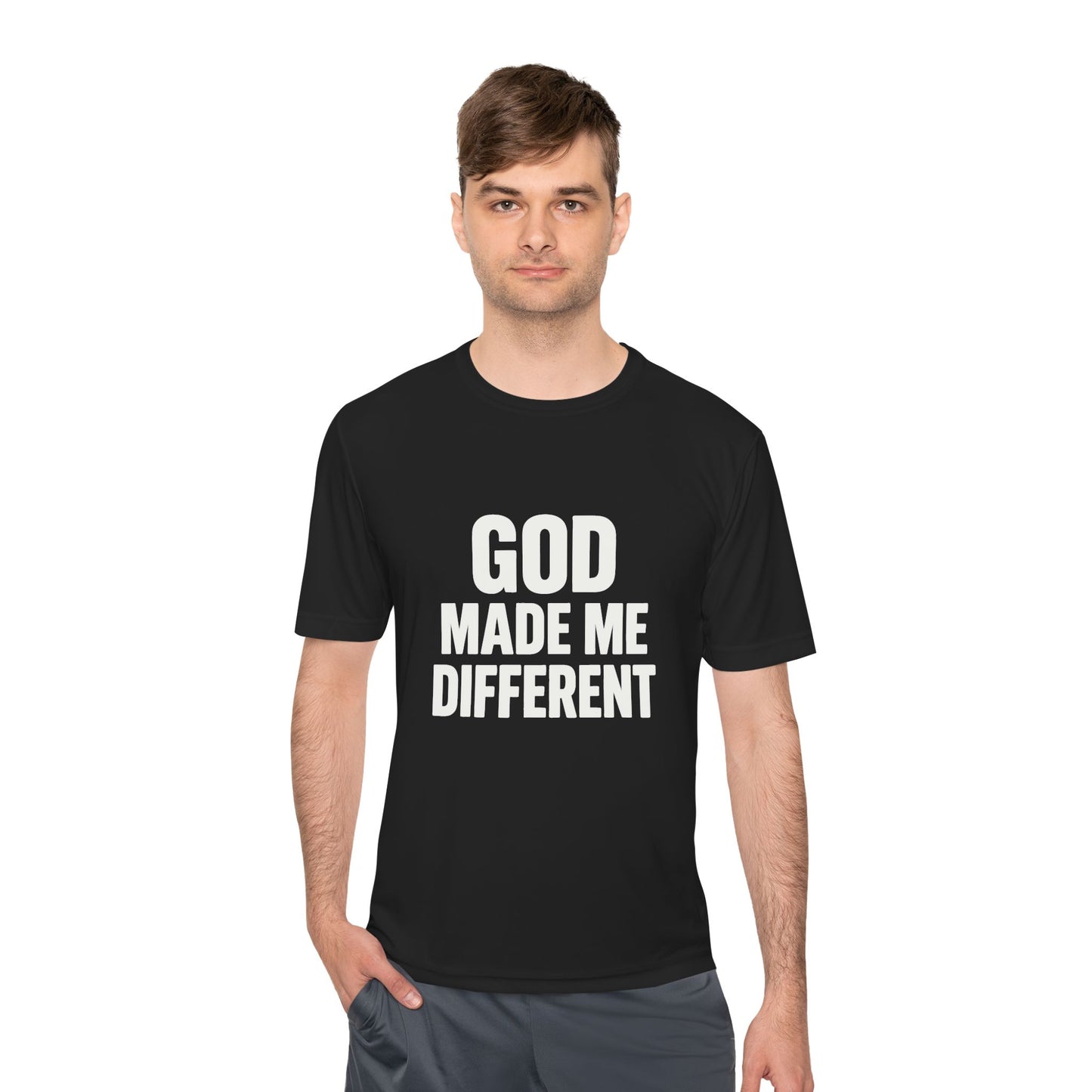 God Made Me Different – Moisture-Wicking Performance Tee