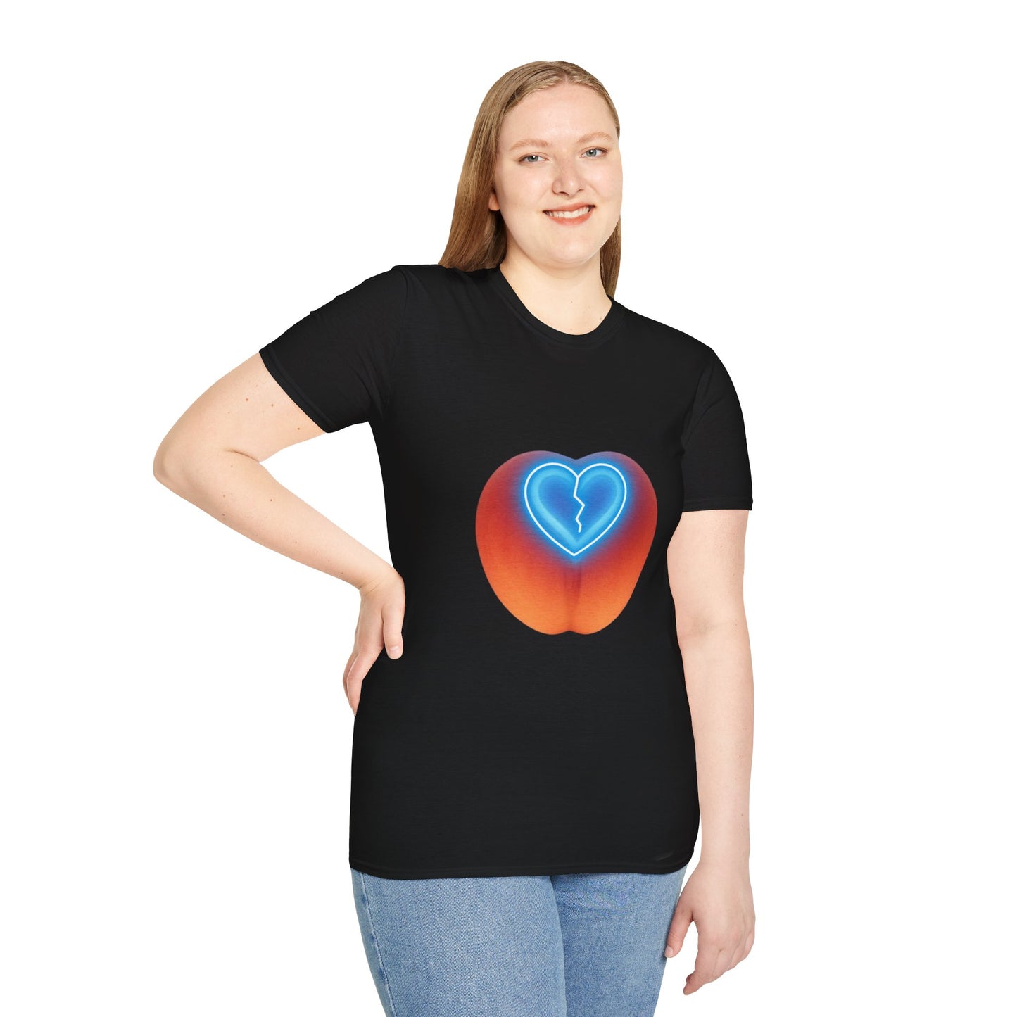 🍑 Peach Broken Heart Logo T-Shirt